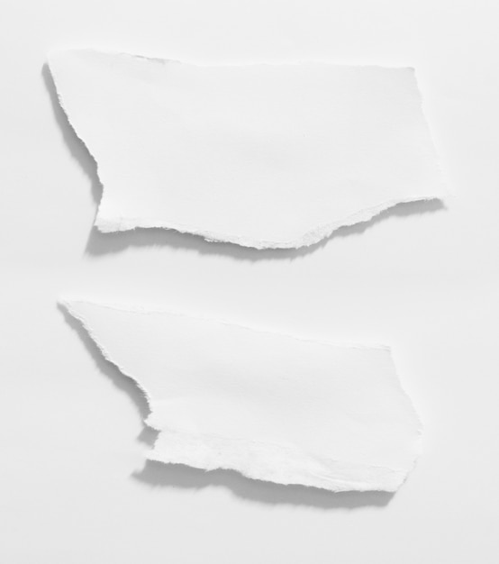 ripped paper on white background