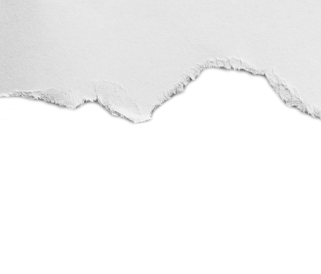 ripped paper on white background