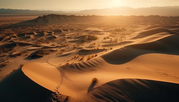 Rippled sand dunes in arid Africa generated by AI