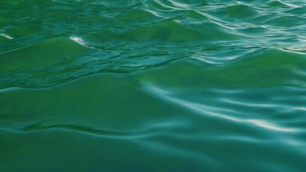 Rippled and splashed transparent dark green clear water surface texture water waves on an abstract s