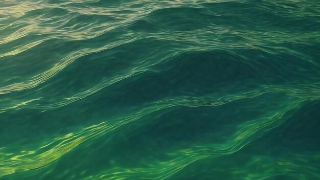 Rippled and splashed transparent dark green clear water surface texture water waves on an abstract s