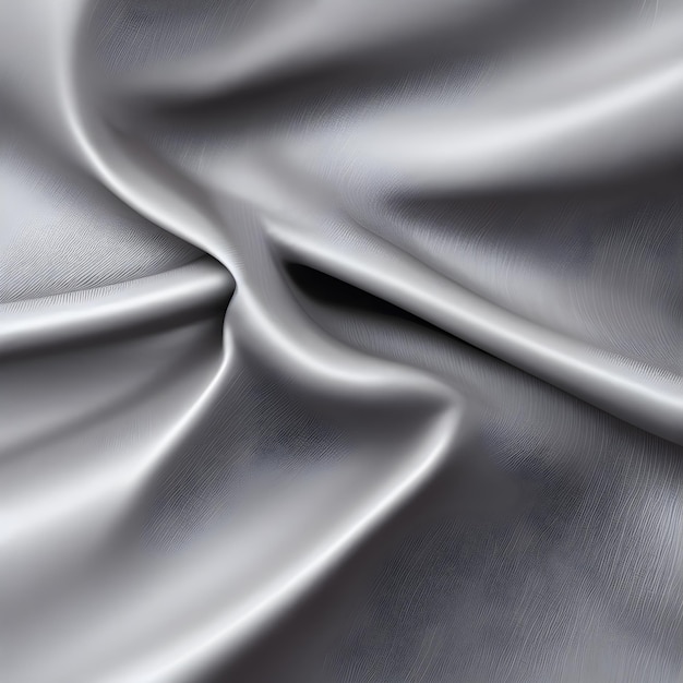 Rippled white silk fabric Generative AI