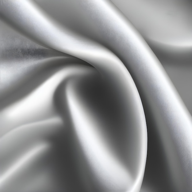 Rippled white silk fabric Generative AI