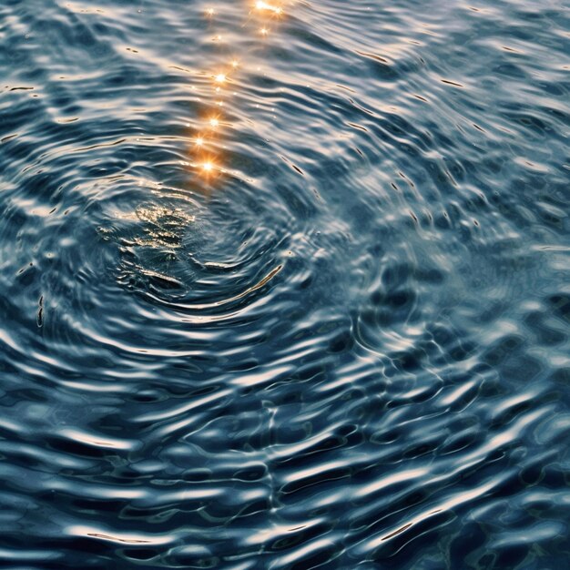 ripples in the water are reflecting the sun on the surface generative ai