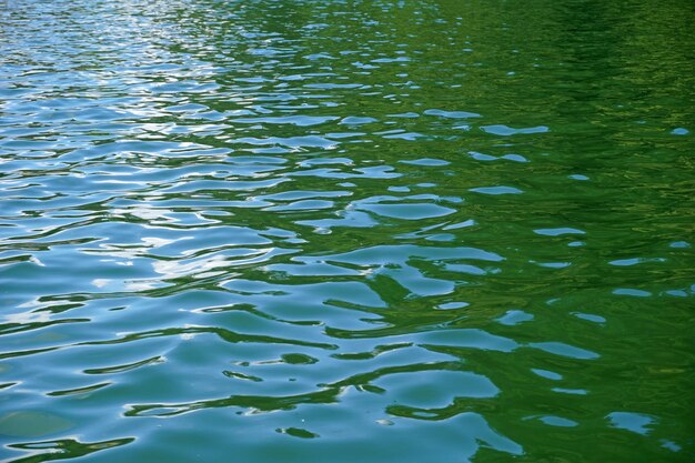 Ripples on water surface sky reflection