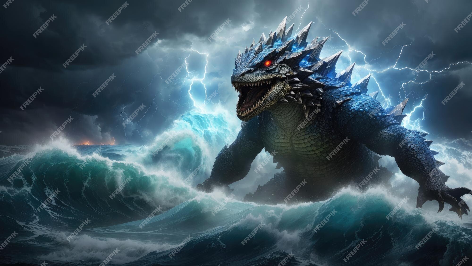 Download Godzilla Earth unleashing its fury Wallpaper