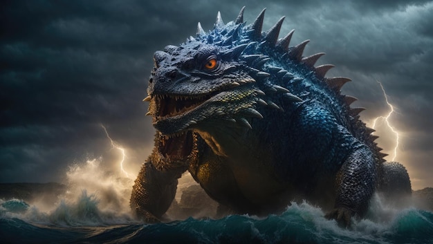 Download Godzilla Earth unleashing its fury Wallpaper