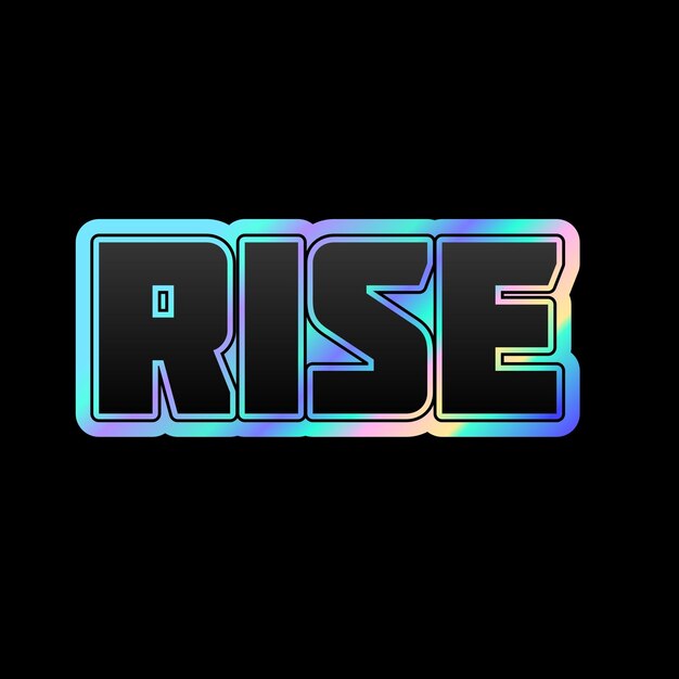 Rise typografie 3d ontwerp geel roze witte achtergrond foto jpg.