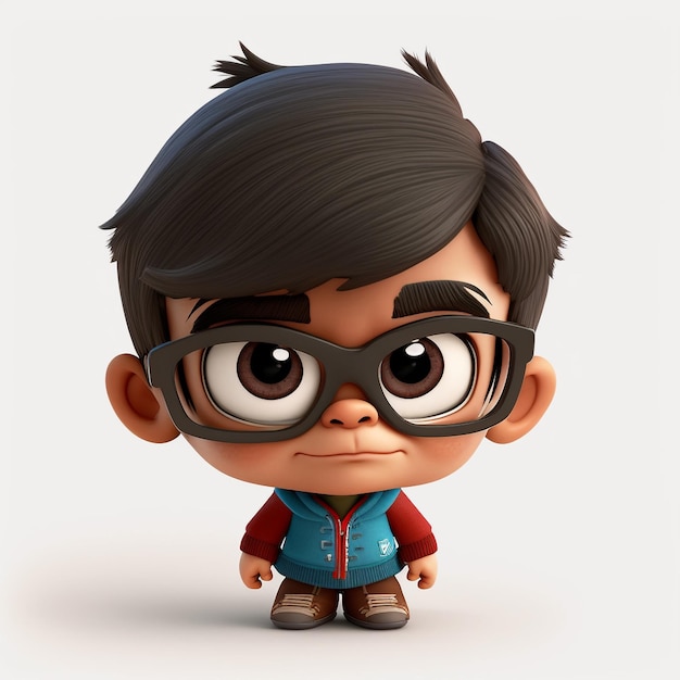 Foto rishi sunak chibi-stijl 3d-karakteravatar