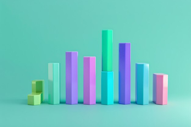 Photo rising curve and data analysis concept 3d rendering