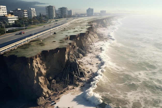 Rising sea levels and coastal erosion threatening 00570 02