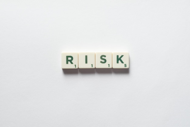 Risk formed of scrabble blocks