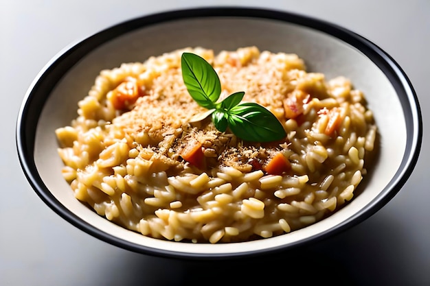 Foto risotto is een noord-italiaans rijstgerecht