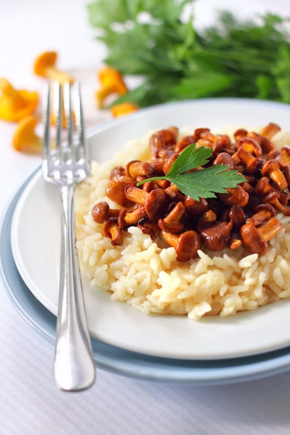 Risotto met cantharellen