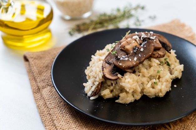 Risotto met champignon en kaas