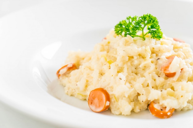 risotto met worst