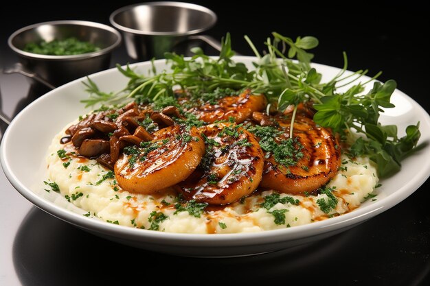 Risotto op een witte achtergrond