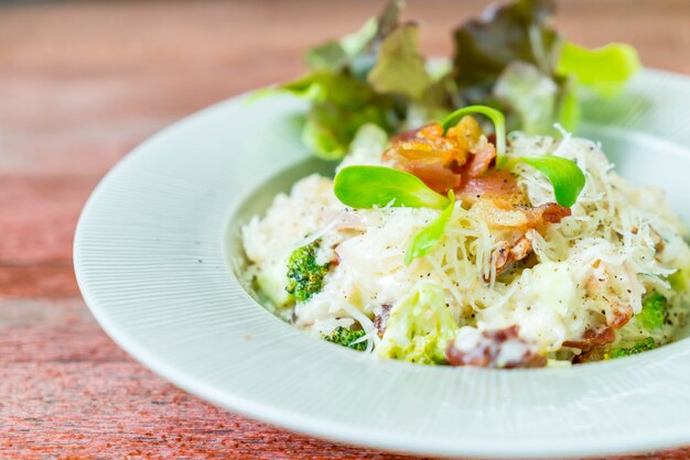 risotto rice with bacon