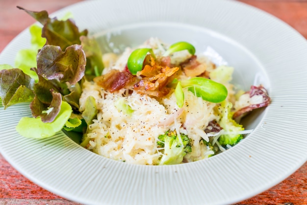 risotto rice with bacon