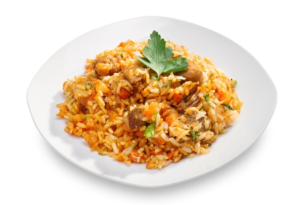 risotto on white plate