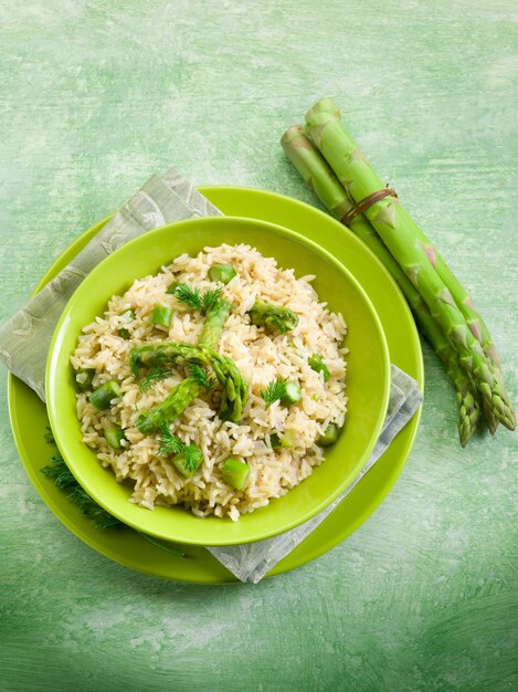 Risotto with asparagus