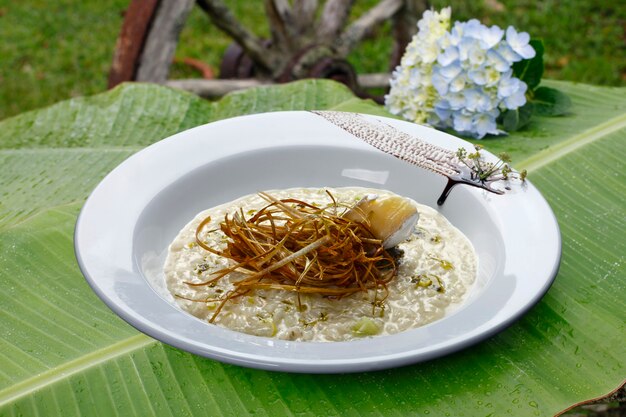 Risotto with brie cheese