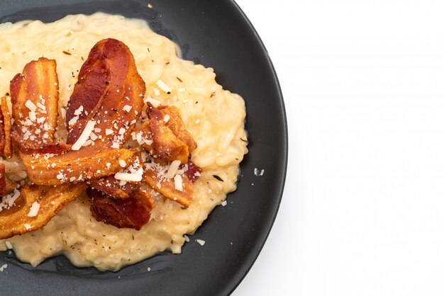 risotto with crispy bacon