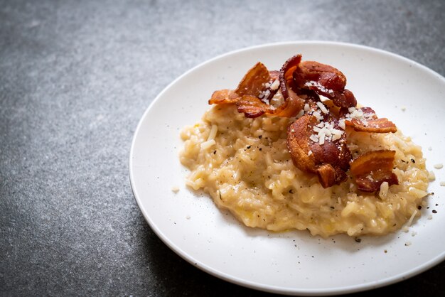 risotto with crispy bacon