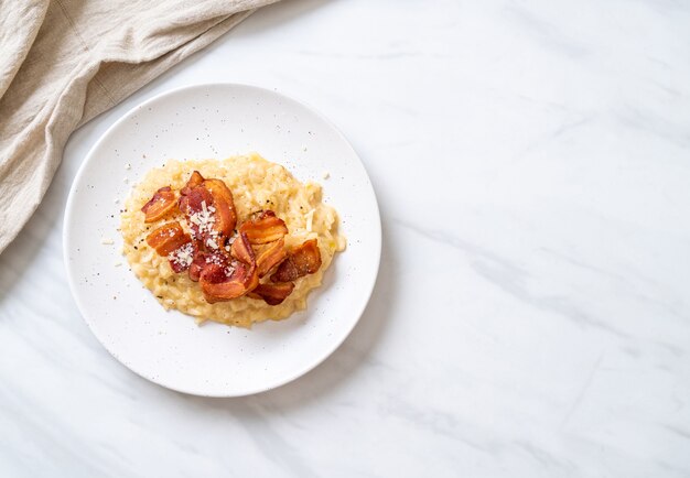 risotto with crispy bacon