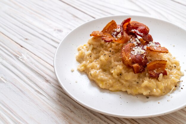 risotto with crispy bacon