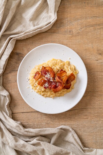 risotto with crispy bacon