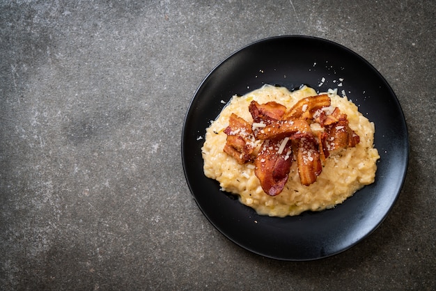 risotto with crispy bacon