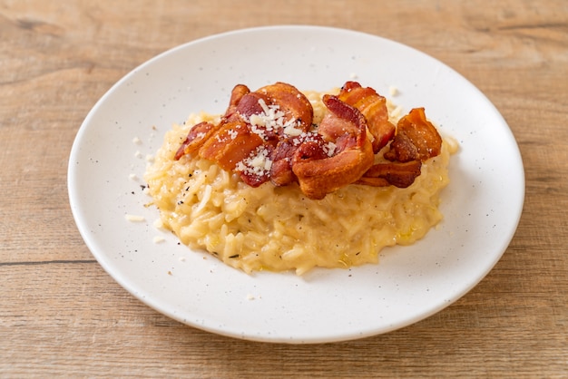 risotto with crispy bacon