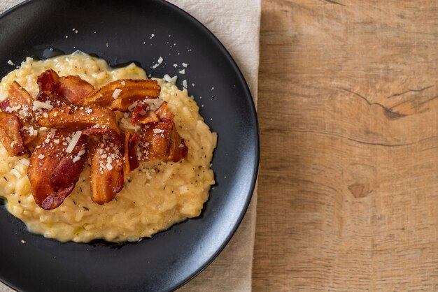 risotto with crispy bacon