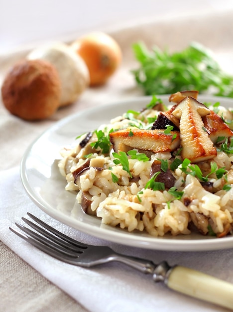 Risotto with mushrooms