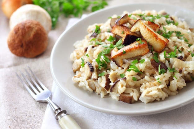 Risotto with mushrooms