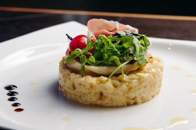 Risotto with Parma Ham Rucola and camembert Cheese