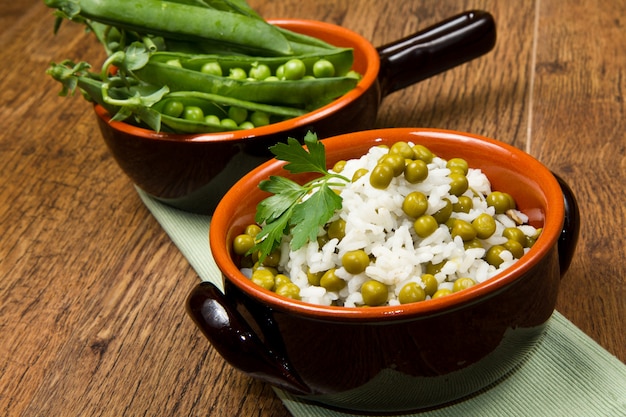 risotto with peas