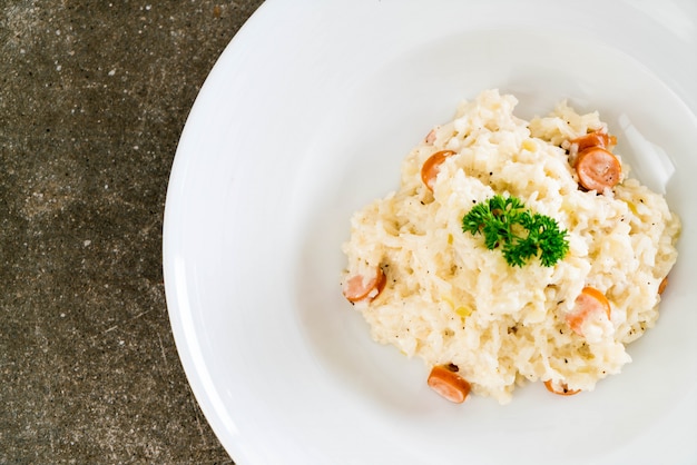 Risotto with sausage