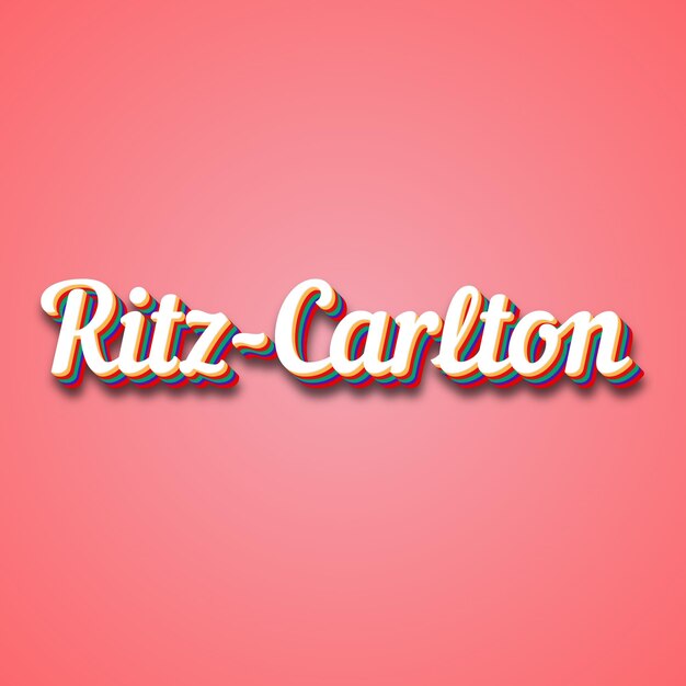 Photo ritz carlton text effect photo image cool