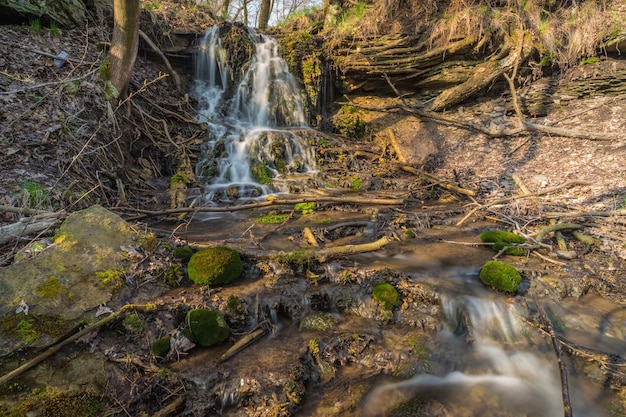 River cascade in big canyon