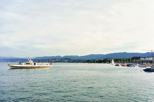 River ferry in Zurich Lake, in Switzerland