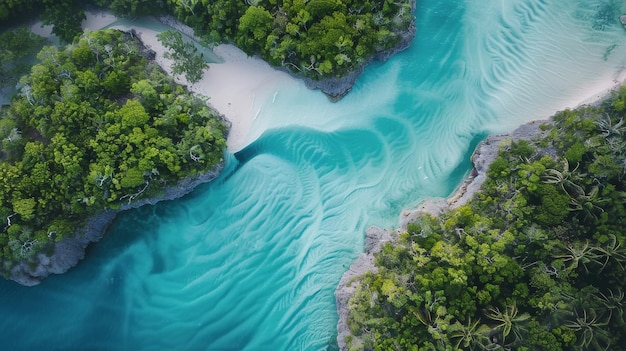 River Flowing Through Lush Green Forest