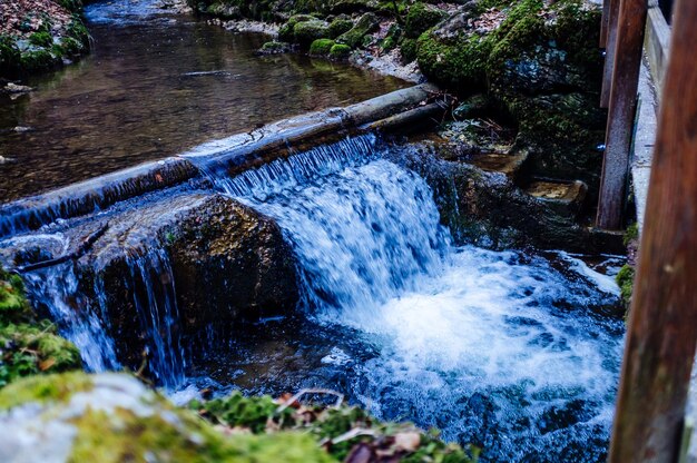 River flowing through rocks