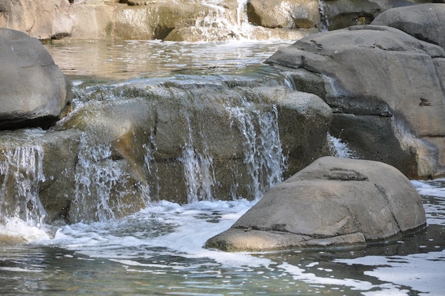 River flowing through rocks