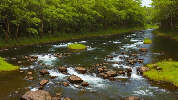 River Inside The Village