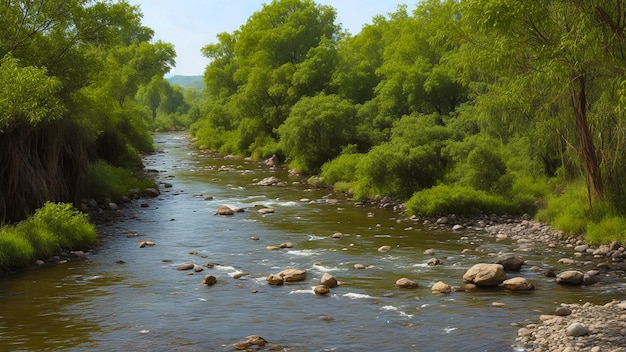 River Inside The Village