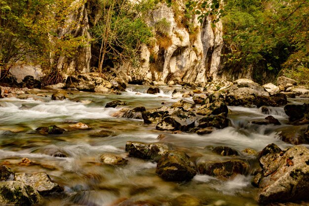 River landscape of the rio cares in asturias