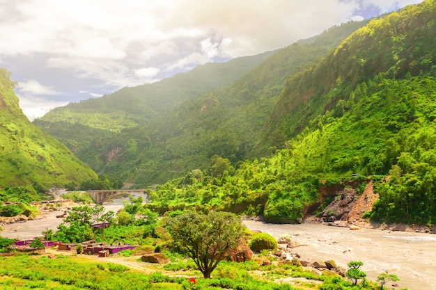 River and mountains in Nepal