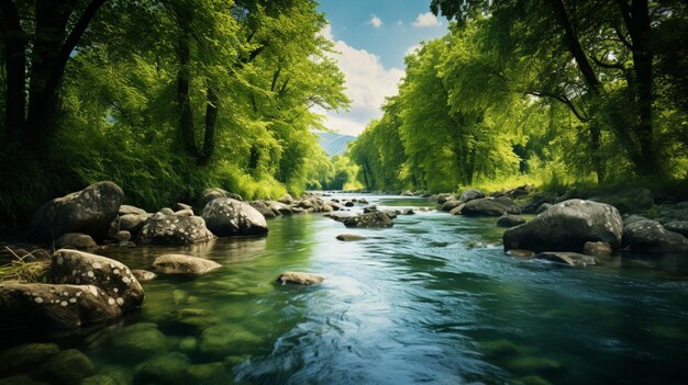 Foto sfondamento della natura fluviale